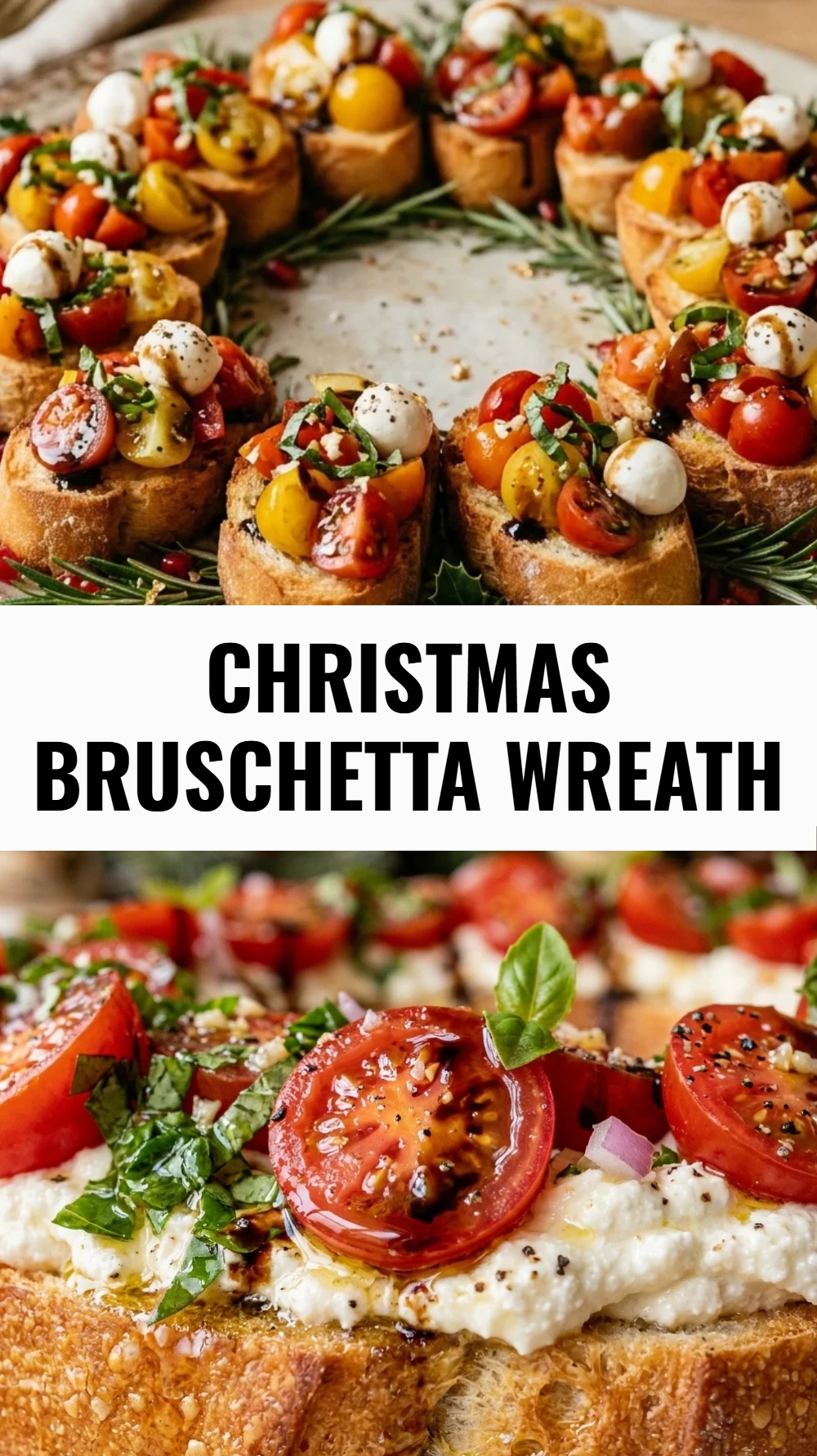 Christmas Bruschetta Wreath