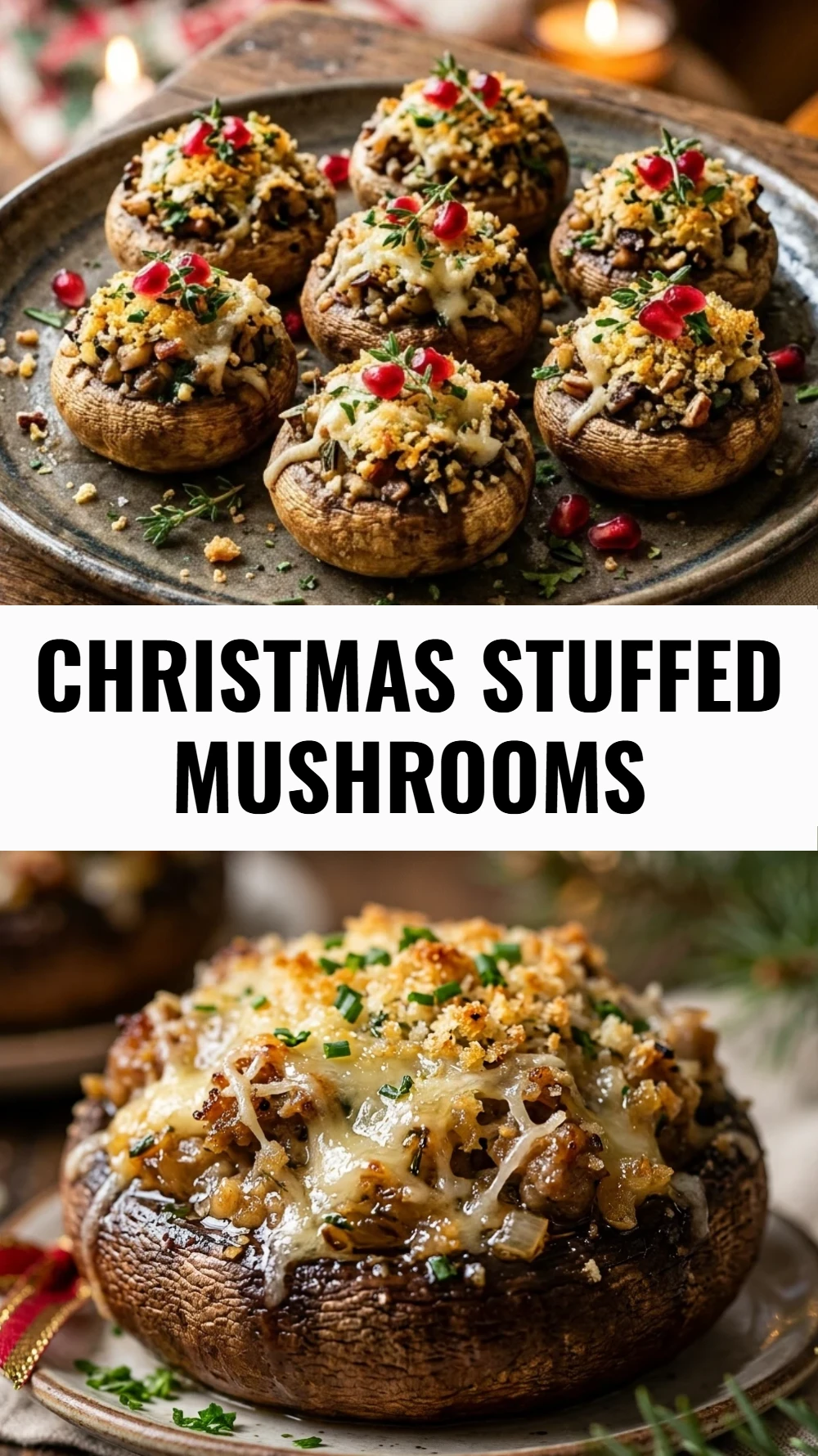 Christmas Stuffed Mushrooms