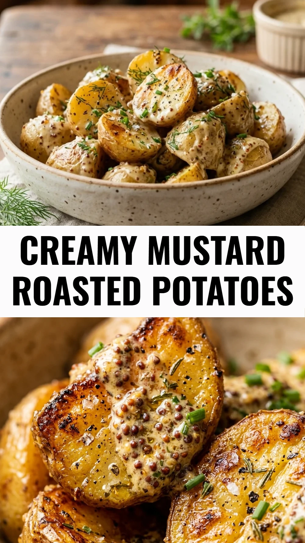 Creamy Mustard Roasted Potatoes