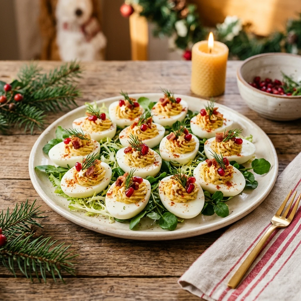 Deviled Eggs for Christmas