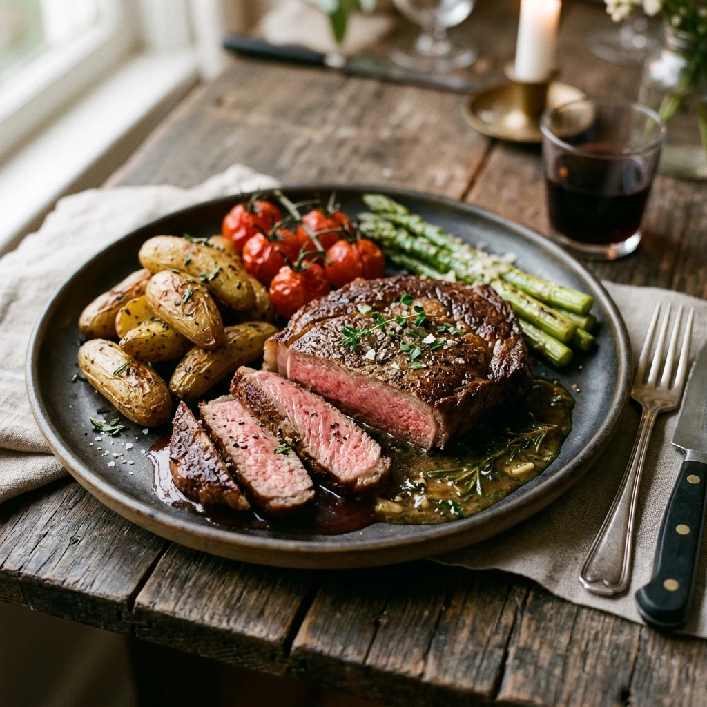 Pan-Seared Ribeye Steak