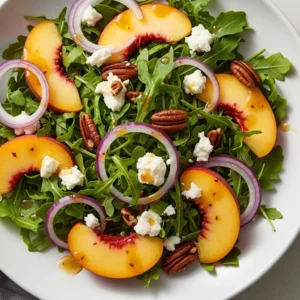 Peach Arugula Salad