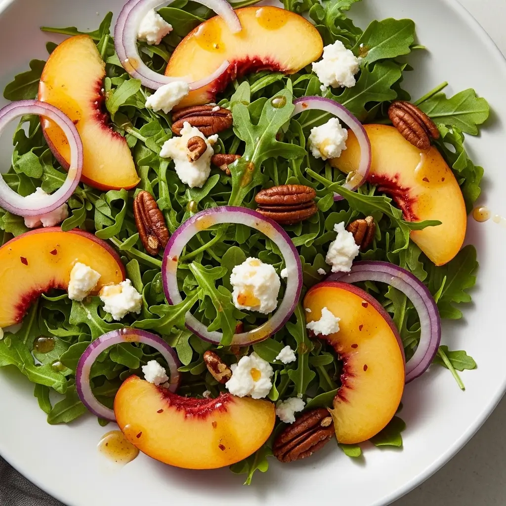 Peach Arugula Salad