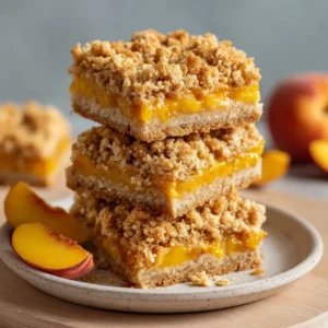 Peach Crumble Bars