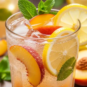 Sweet Tart Peach Lemonade For Summer