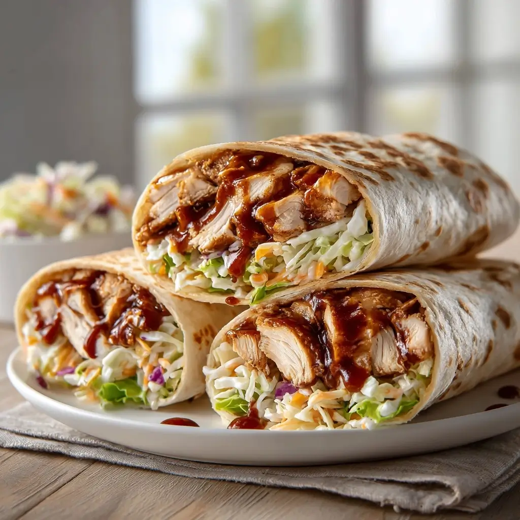 Bbq Chicken Coleslaw Wraps