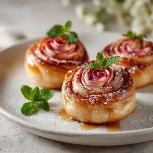 Delicate Apple Rose Pastry Blooms
