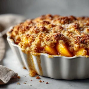 Dump And Bake Peach Cobbler