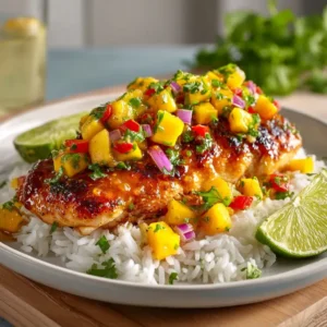 Healthy Honey Lime Chicken With Mango Salsa