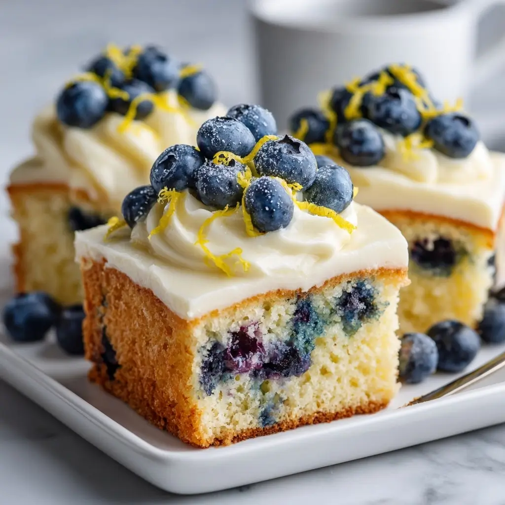 Lemon Blueberry Sheet Cake