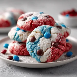Patriotic Crinkle Cookies