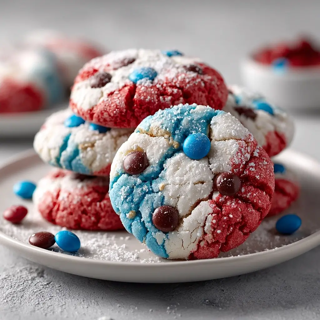 Patriotic Crinkle Cookies