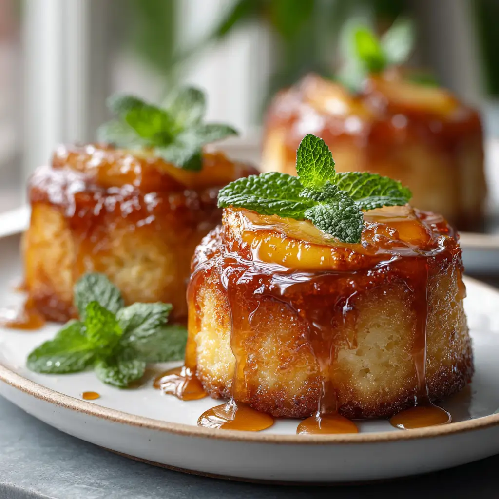 Peach Upside Down Mini Cakes