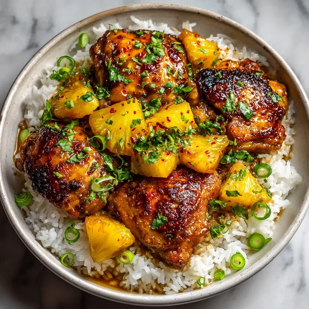 Sweet And Savory Pineapple Chicken And Rice