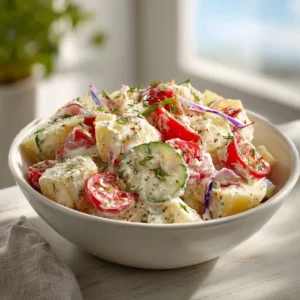 4th Of July Potato Salad Red White Blue Veggies