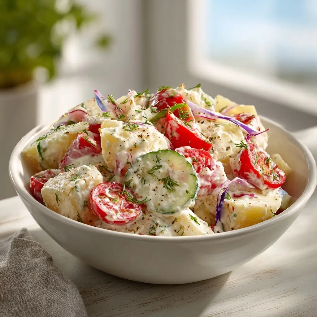 4th Of July Potato Salad Red White Blue Veggies