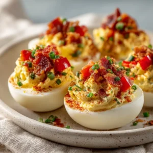 Blt Deviled Eggs With Crispy Bacon