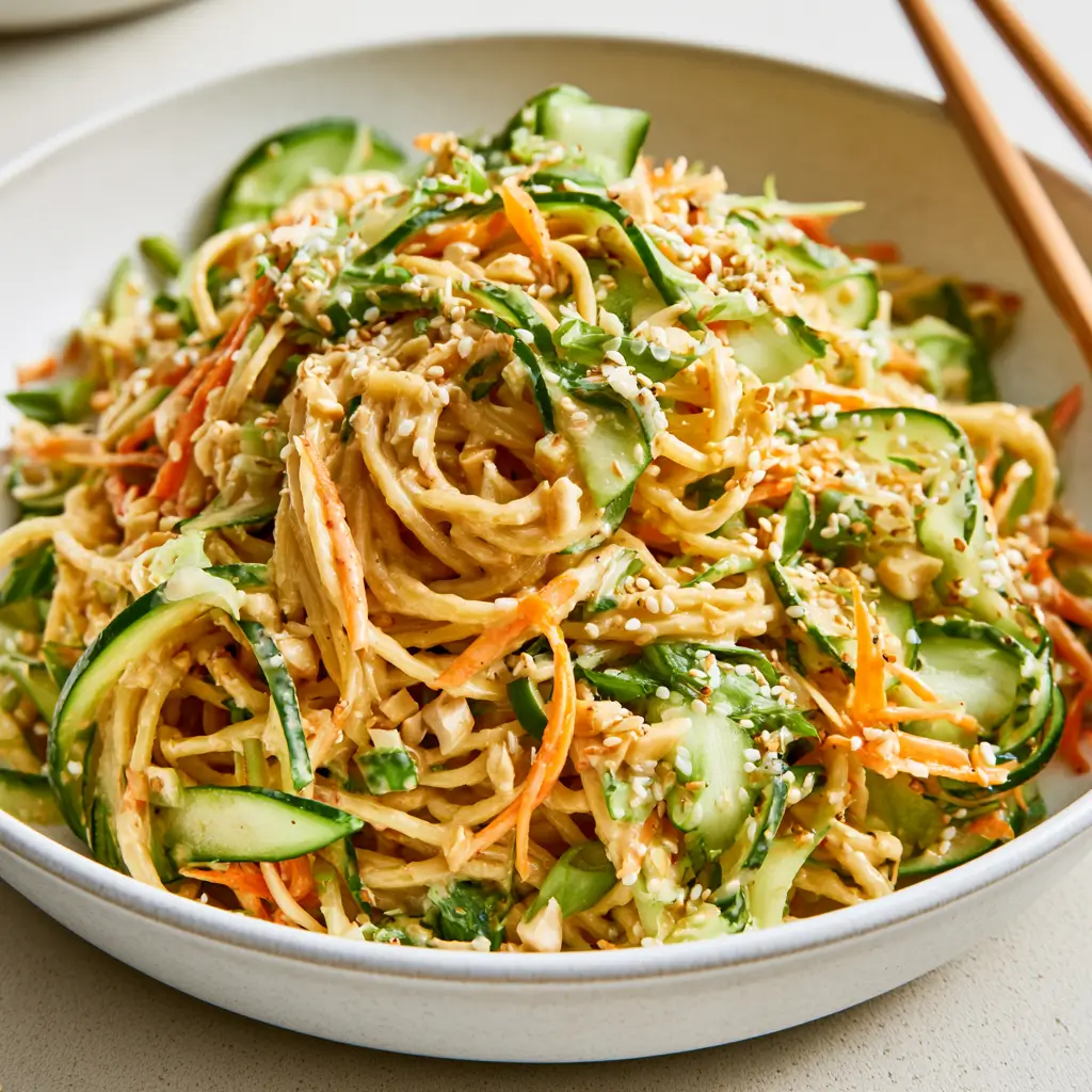 Cold Sesame Noodle Salad — Quick Salad Recipe For Lunch