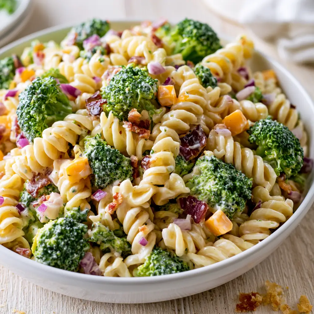 Creamy Broccoli Pasta Salad For Bbq Season