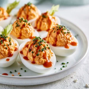 Buffalo Ranch Deviled Eggs For Game Day Spread