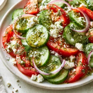 Cucumber Tomato Feta Salad For Fresh Summer Sides