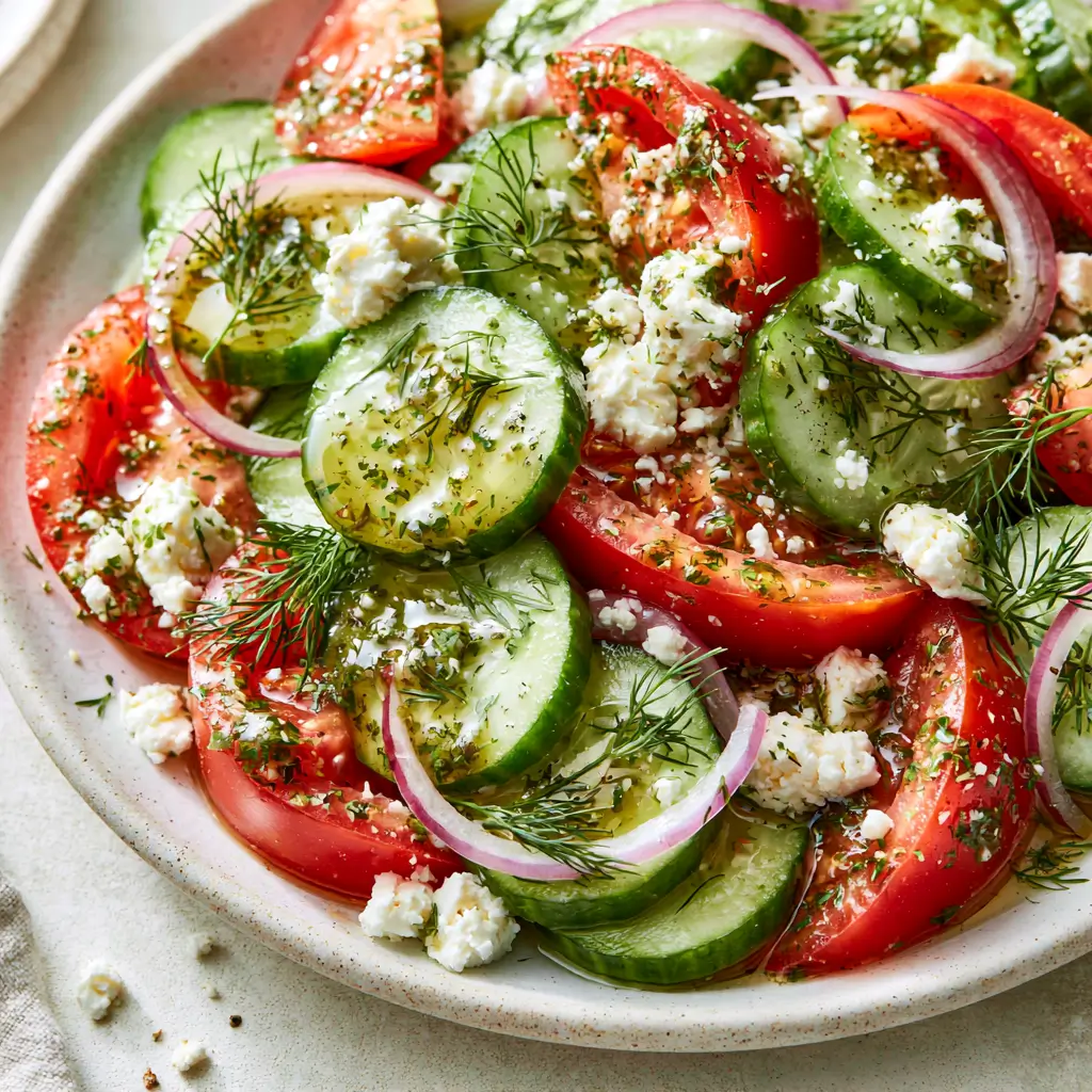 Cucumber Tomato Feta Salad For Fresh Summer Sides