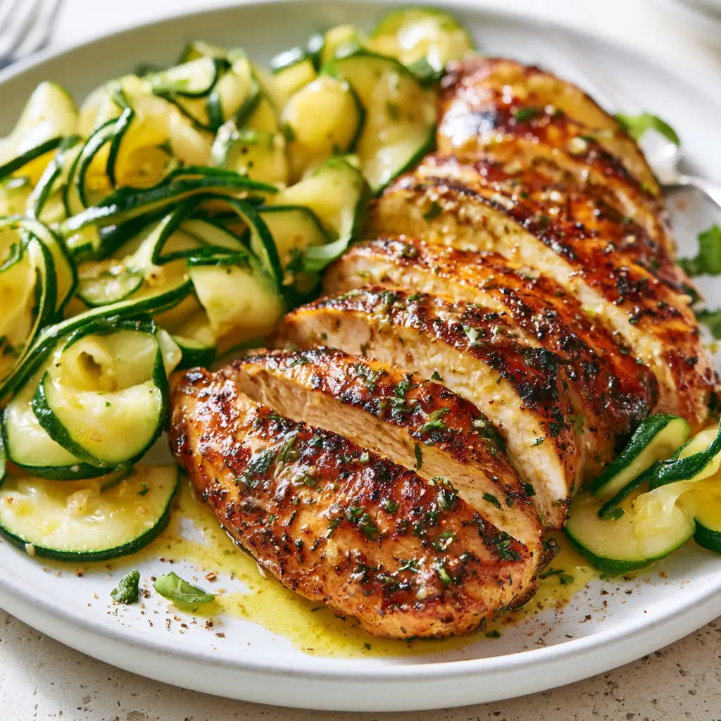 Easy Asado Chicken With Lemon Zucchini Sauté