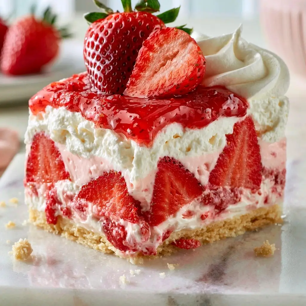 Easy No Bake Strawberry Delight