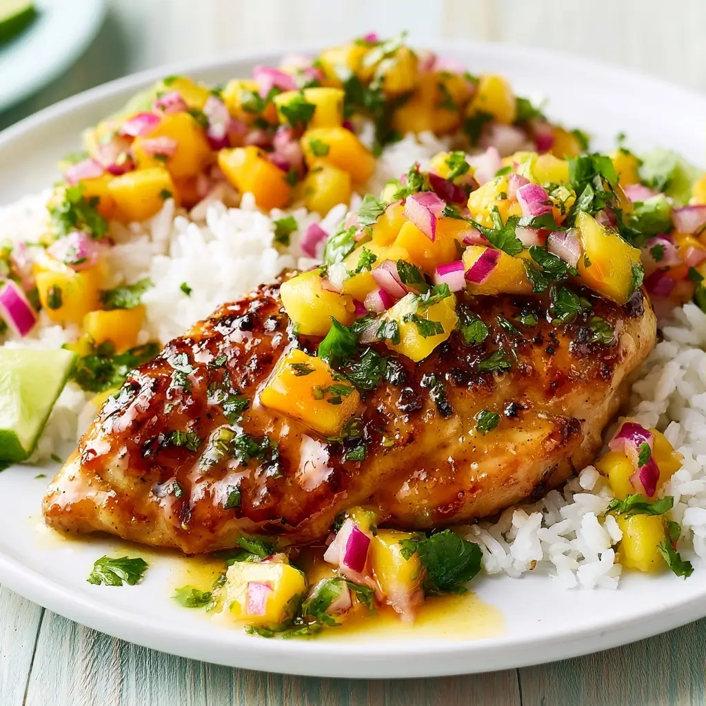 Honey Lime Chicken With Mango Salsa
