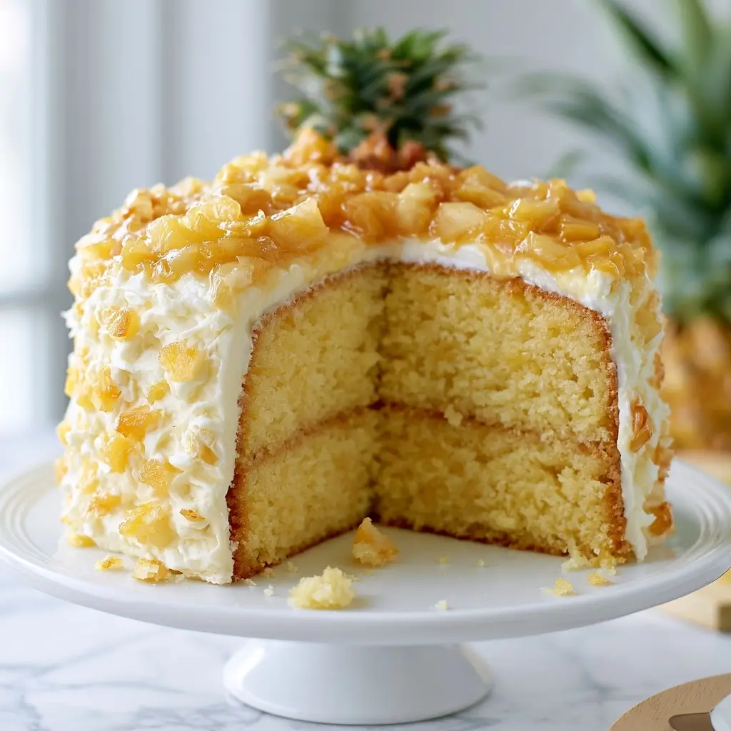 Juicy Pineapple Heaven Cake (5 Ingredients)