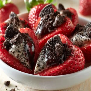 Oreo Truffle Stuffed Strawberries