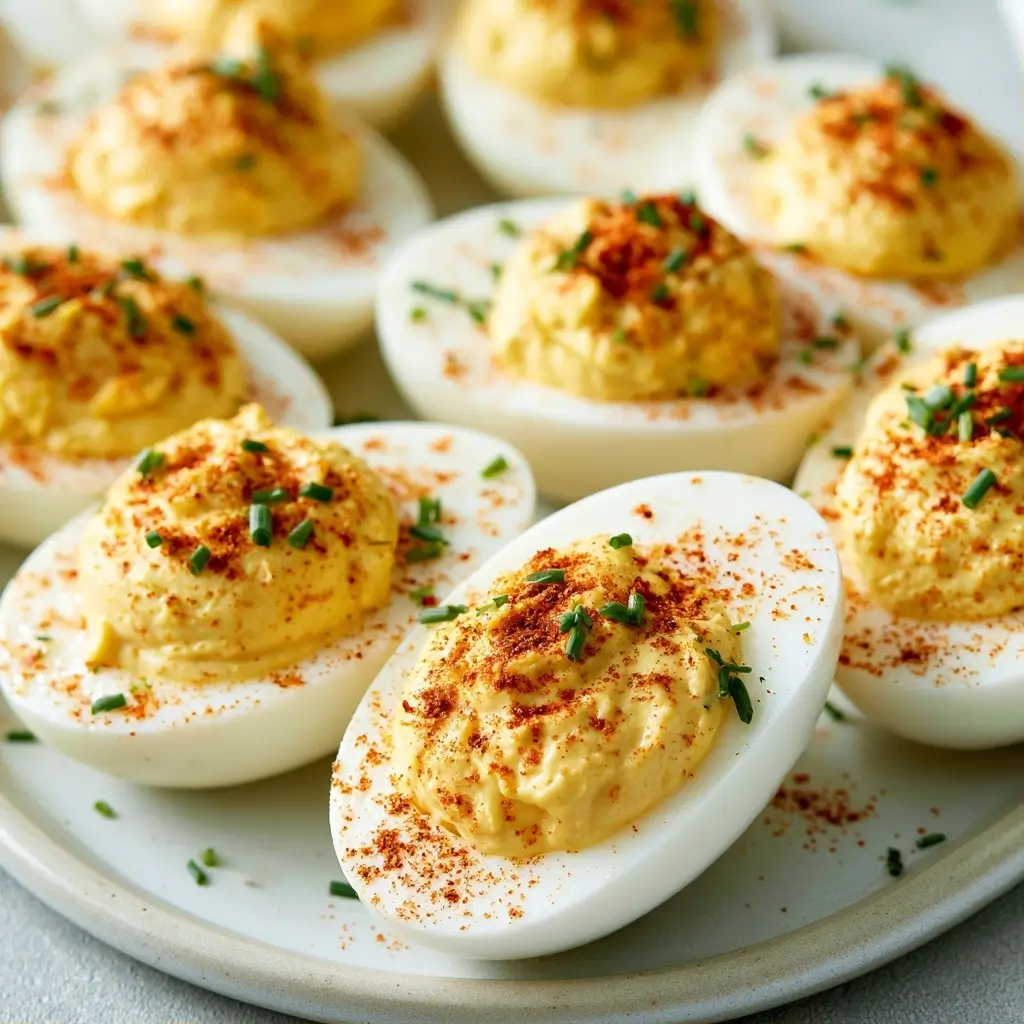 Classic Creamy Deviled Eggs Platter