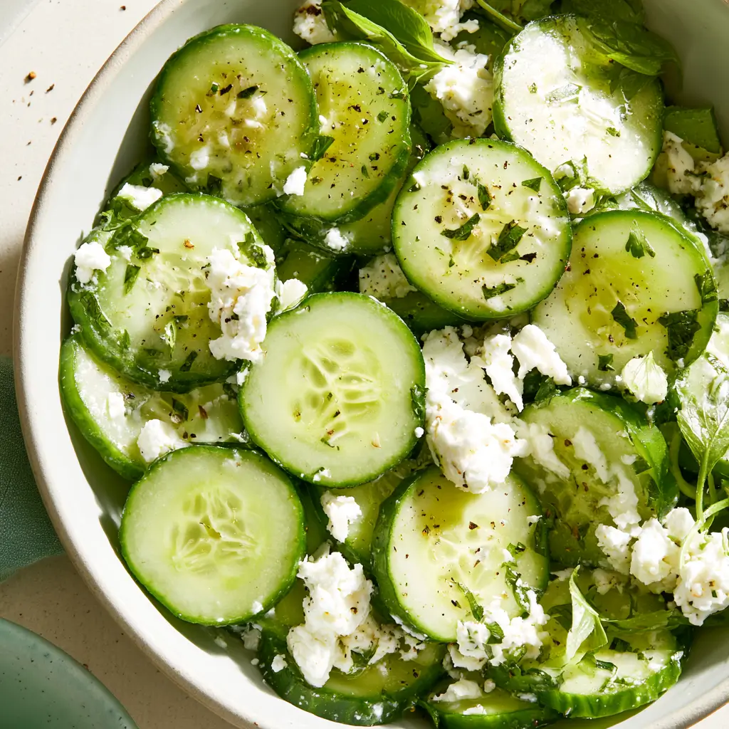 Meal Prep Friendly Feta Cucumber Salad Lunch Bowl For Busy Lunches