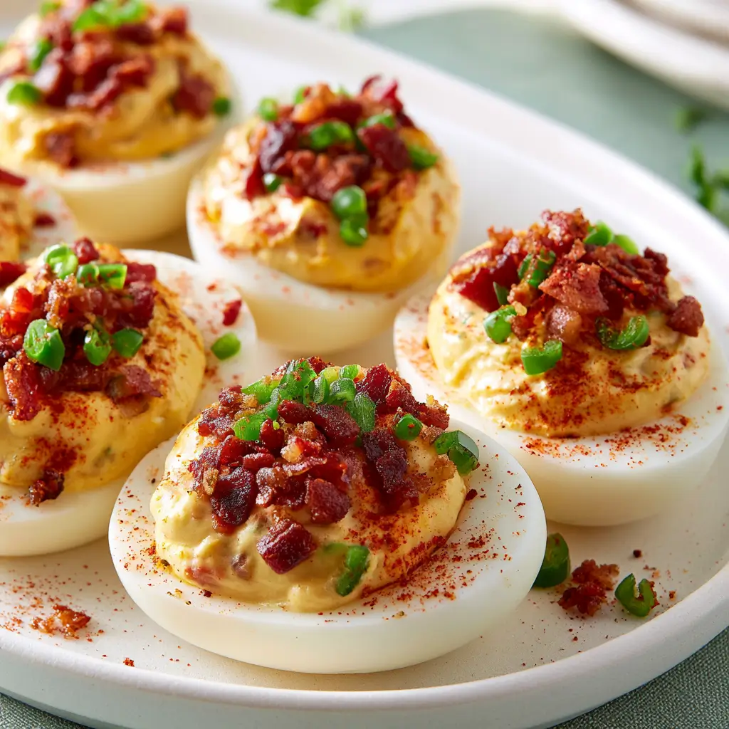Smoky Bacon Jalapeño Deviled Eggs Crowd Favorite