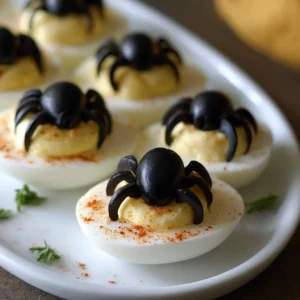 Spider Deviled Eggs For Halloween