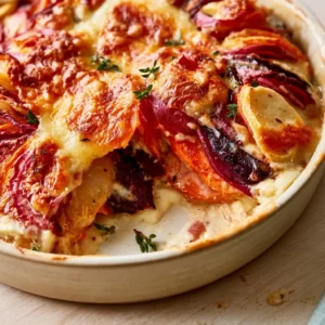 Cheesy Root Vegetable Gratin