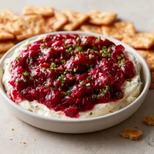Cranberry Jalapeno Dip For Thanksgiving Table