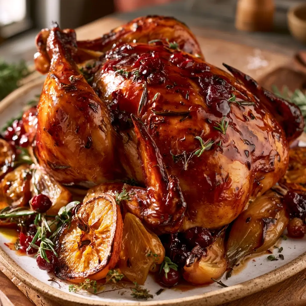 Cranberry Maple Roast Chicken