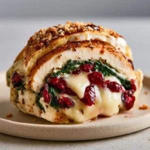 Cranberry & Spinach Stuffed Chicken With Brie