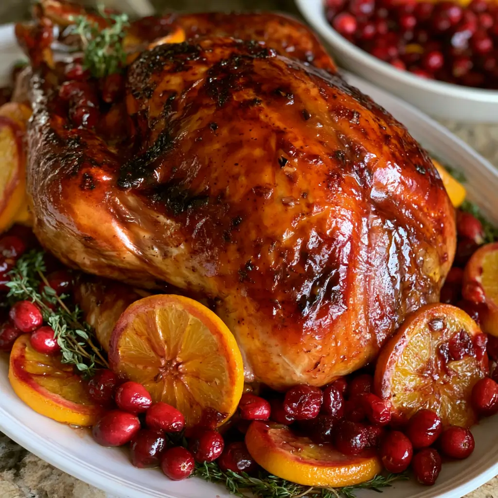 Cranberry Orange Glazed Turkey | Unique Thanksgiving Recipes