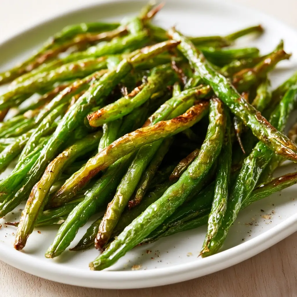 Crispy Oven Roasted Green Beans Recipe | Thanksgiving Side Dish