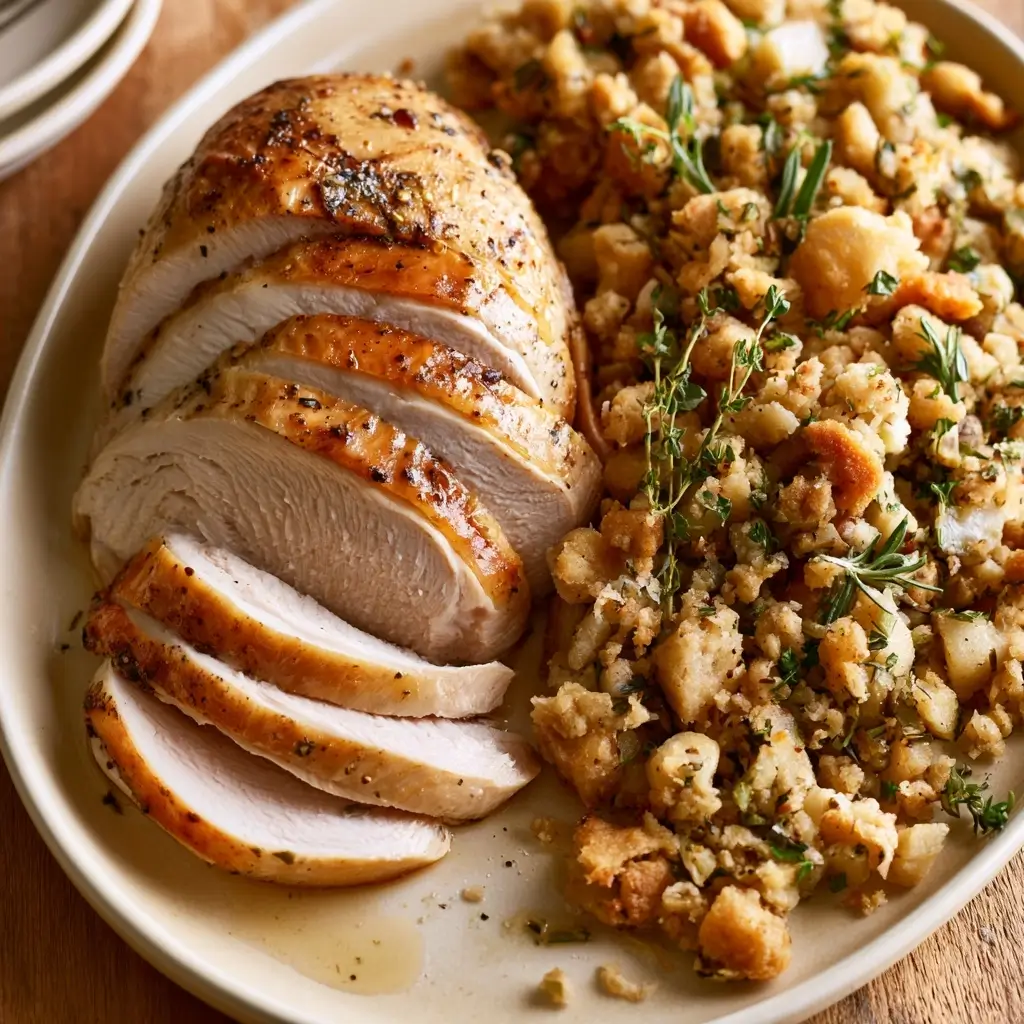 Crockpot Turkey Breast And Stuffing Recipe For Thanksgiving