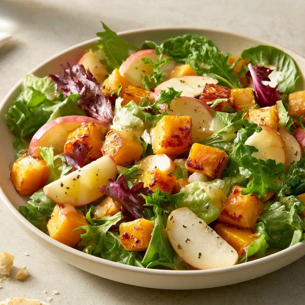 Harvest Salad With Roasted Butternut Squash And Apple | Thanksgiving Salad | Fall Salad