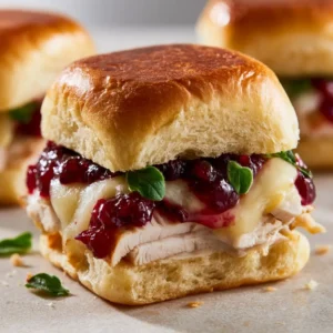 Leftover Turkey Cranberry Sliders | Simple Thanksgiving Dinner Ideas