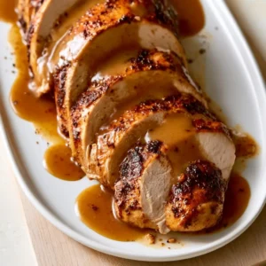 Spiced Rubbed Turkey Tenderloin With Gravy Recipe | Thanksgiving Turkey Tenderloin
