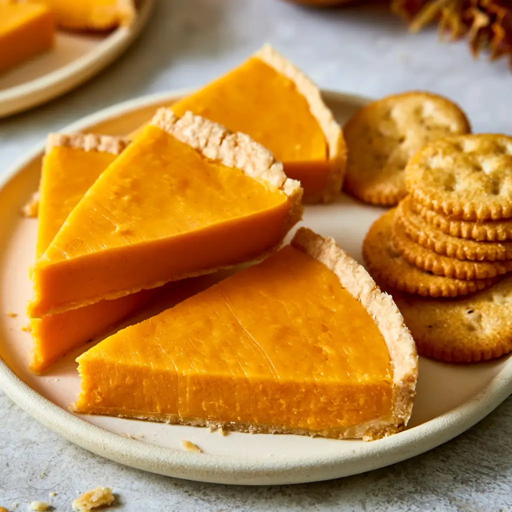 Thanksgiving Pumpkin Pie Cheese And Crackers Appetizer Idea
