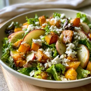Thanksgiving Salad With Roasted Butternut, Apple & Goat Cheese