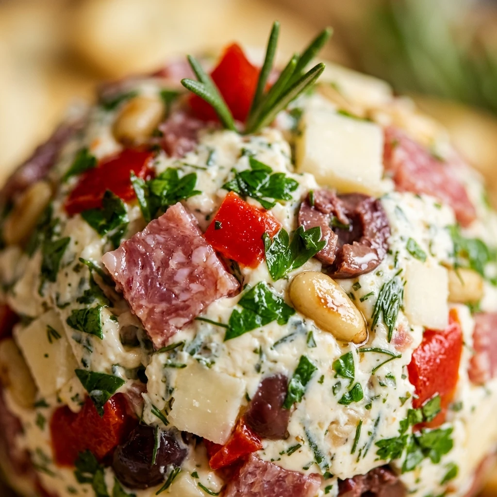 Antipasto Christmas Tree Cheese Ball