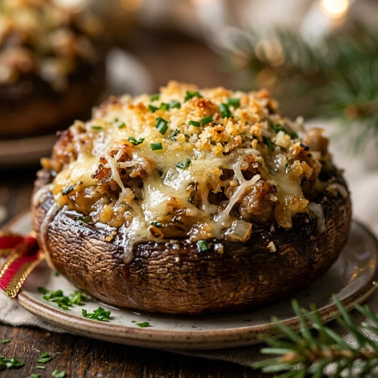 Christmas Stuffed Mushrooms