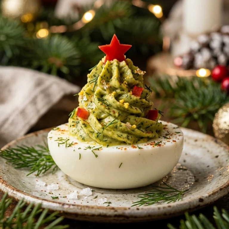 Christmas Tree Deviled Eggs